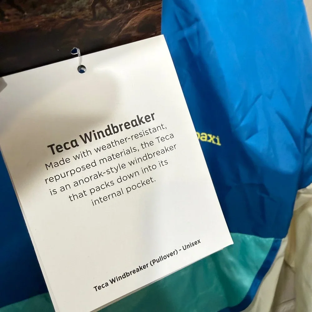 Cotopaxi Teca Half Zip Windbreaker Blue Crush Colorblock NWT Packable XS Recycle - Picture 12 of 16